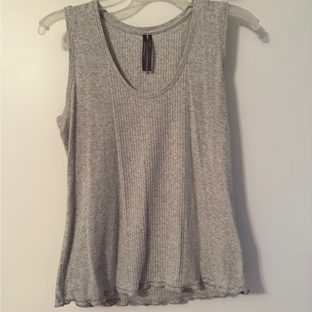 Anthropologie Gray Ribbed Tank Top | NEVER WORN